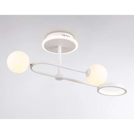 LED ceiling LED with a change of lamp and control panel Ambrella Light, Linetech, FL666221, G9, 29 W, 2175LUM, 3000-6400K, white, white matte color-2