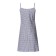 Night shirt female, white-blue color/Print cage, size 52