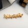 Halfish hair clip "Aelita" butterflies shine, 7 cm, gold