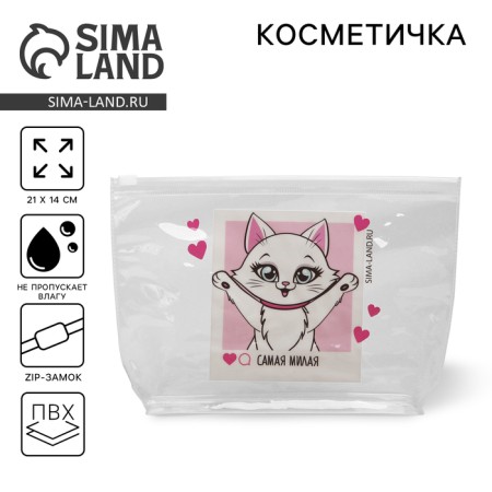 Cosmetic bag from transparent PVC 21 x2 x14 cm "The smallest"