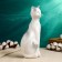 Figure "Cat Pharaoh" White in silver, 28cm
