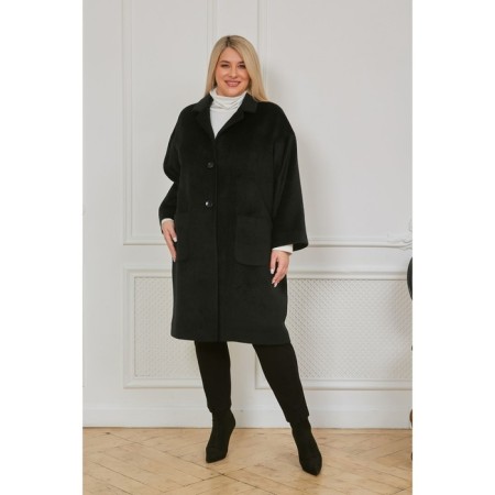 Female coat, size 56, black color-2