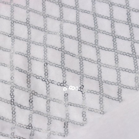 New Year's cap “Glass Radiance” 30x38 cm, white-silver-1