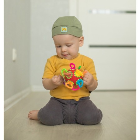 Developing toy - rattle, "ball - ratchet", rattle, color of mix, crumb I-17