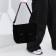 Youth bag with zipper, black color