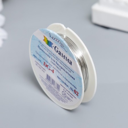 Bead wire "Gamma/Zlatka" 0.4 mm. 10 m ± 0.5 m, col. Under silver