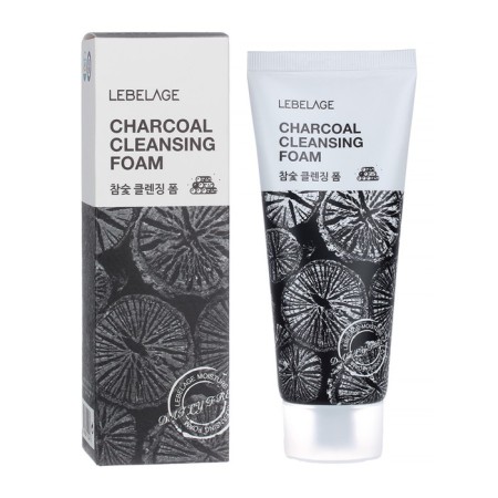 Face foam cleansing with lebelage charcoal extract 100 ml