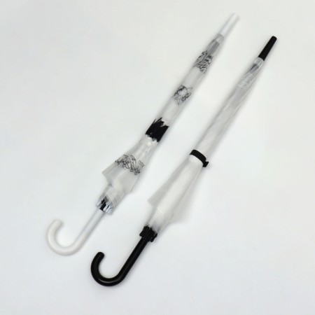 Umbrella - semi -automatic cane, Funny Kitten, 8 spokes, r = 47 cm, color mix-3
