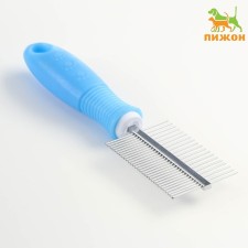 Comb “comfort” double, non -slip pen, 19.5 x 5.2 cm, blue