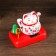 Plastic pendulum from the solar battery "Cat Mani-Neko with a tree" White 8x10x6 cm