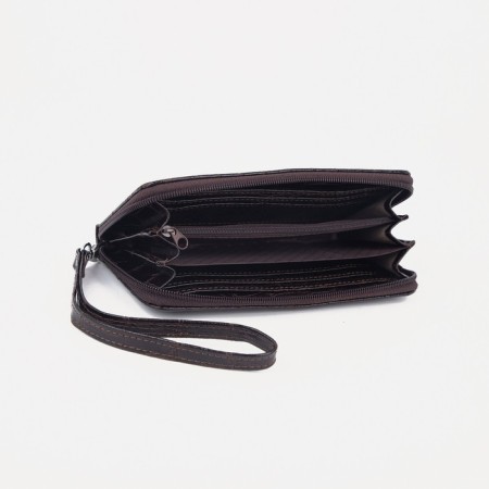 Women's wallet with lightning, with a pen, brown color-2