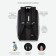 Youth backpack 43 x 29 x 15 cm, Grizzly, ergonomic back, laptop compartment, black/gray