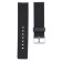 22 mm watch strap, silicone, L-22 cm, black