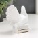 Souvenir ceramics "White dove on books/gift" with gold, rhinestones 7.5 cm mix