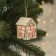 Christmas tree toy "House with a snowman", from batteries, a glow of warm white