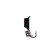 Mormyshka column black, red eye + tetro cube silver, weight 0.9 g