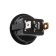 Black switch with red backlight, 12 V, 16 A, 3 contacts