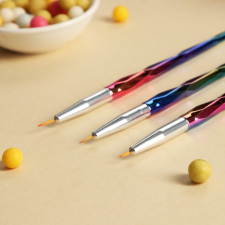 A set of confectionery brushes for decoration "Metallic", 19 × 2.5 cm, 3 pcs-1