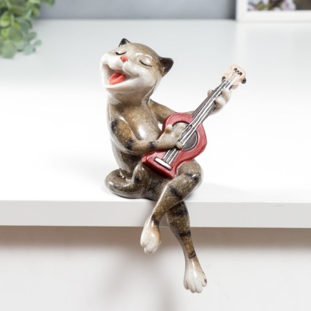 Souvenir Polystone Lac "Cat with a guitar sings the serenade" 17x7x10.5 cm