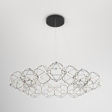 Светильник подвесной Eurosvet Uma 90169/15, LED, 69 Вт, 4000К, 4530Лм, 1060х1060 мм, цвет чёрный жемчуг