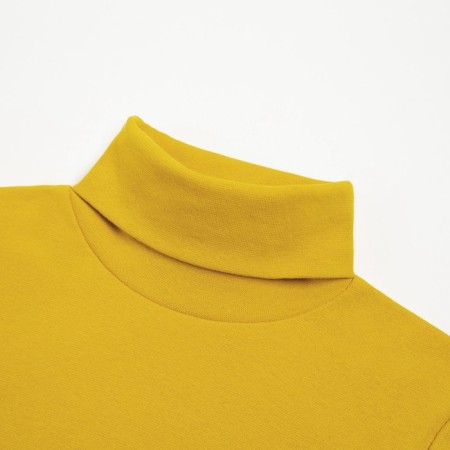 Women's turtleneck Minaku: Basic Line mustard color, size 50-6