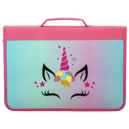 Brauberg A4 lightning folder with a pen, with an organizer, 1 department, "Unicorn", 271447