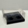 Box for 4 cupcakes, black, 18.5 × 18 × 10 cm