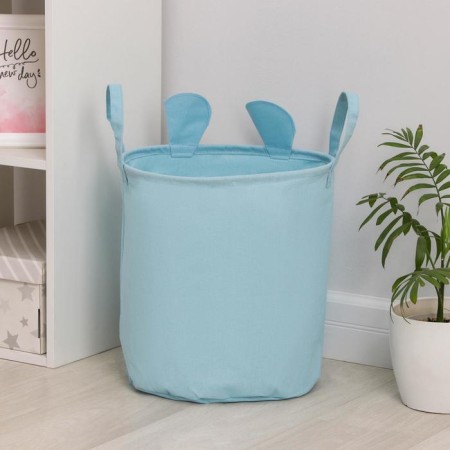 Win -linen textile basket "Mishutka", 36 × 35 cm, blue color-3