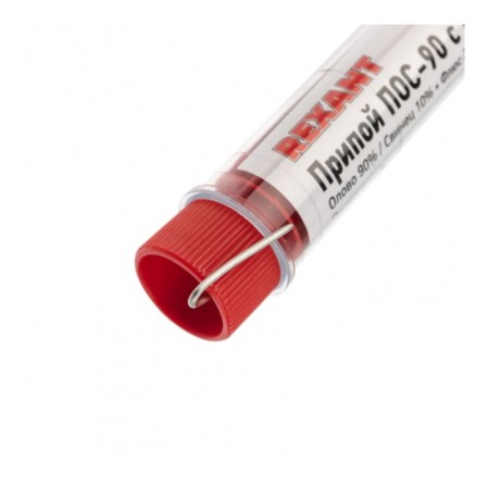 Solder with rosin Rexant, 10 g, d = 1 mm, tin 90% lead 10%-1