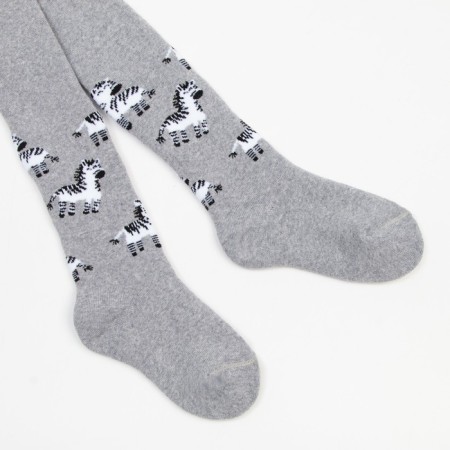 Pantyhose children's terry, color light gray melange, height 110-116-1