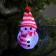Christmas tree toy "Snowman", 10 cm, from batteries, glow of multi (RGB)