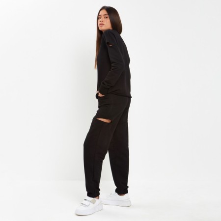 Pants (Joggers) Women's with cuts of Mist p. 46 (height 165), black-4