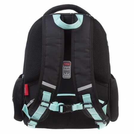Frame backpack 38 x 29 x 16 cm, Hatber Ergonomic Light, What? Black/turquoise nrk_85001-4
