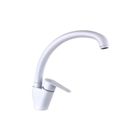 Fashun A54113-8 kitchen mixer, single-leaf, 35 mm cartridge, stainless steel, white