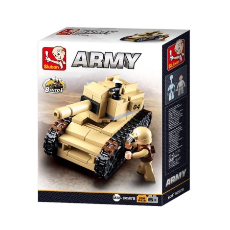 Block designer for boys Army Tank, 158 parts