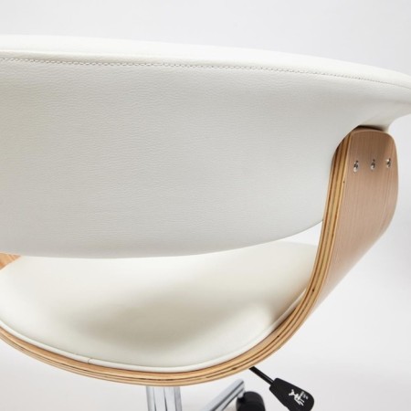 Vimta head chair natural, eco -leather white-3
