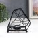 Climber Metal, glass for 1 candle "Loft. Trapezius" black 13x8x15 cm