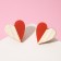 Earrings Assorted "Hearts" Nuturel, Beige-Red Color