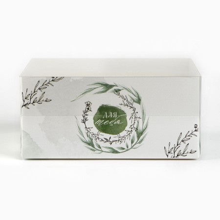 Capcake box, confectionery packaging, 4 cells, “for you”, 16 x 16 x 7.5 cm-4