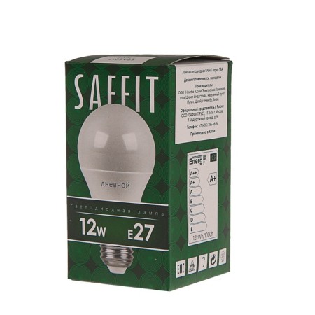 LED LED SAFFIT SBA6012, A60, E27, 12 W, 230 V, 6400 K, 1100 lm, 220 °, 113x60 mm-2