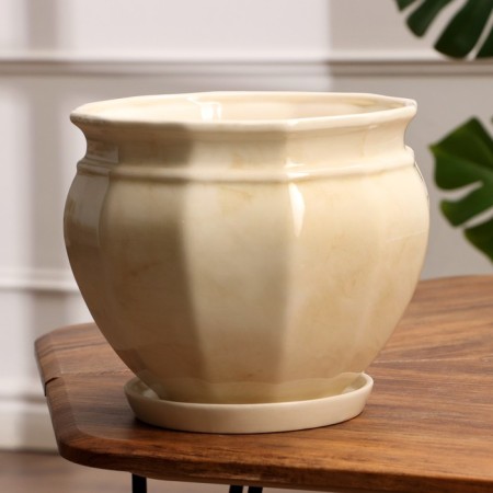 Set of pots 3pcs. "Mirage" white: 14.5l. 5.3l, 2l-1