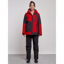 Ski suit female, size 60, red color