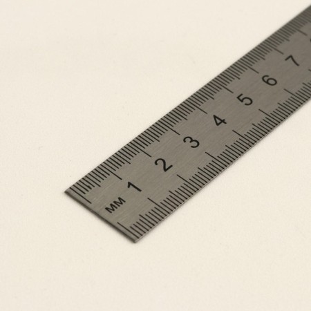 The ruler is steel, springy, 50 cm, thickness 0.5 mm-1