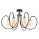 Ceiling chandelier Ambrella Light, Traditional, TR3121, 6HE27, Black Color, Chrome