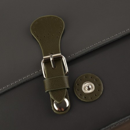 Bag button fastener 8 × 3 cm, khaki color-7