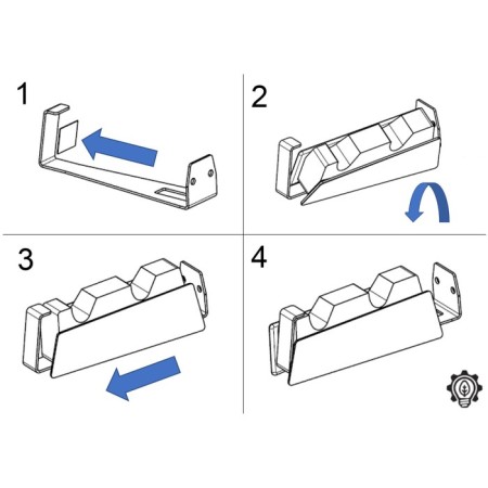 Bracket for the DualSense PS5 charger, wall, black-10
