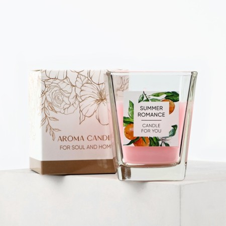 Aromatic candle in a glass "Summer Romance": melon, 6.8 x 8 cm.-2
