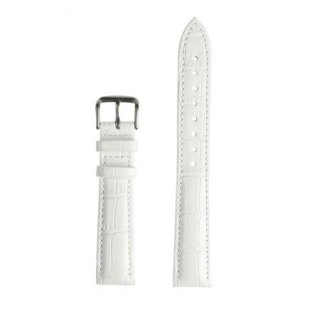 Solomon watch strap 18 mm, genuine leather, L-20 cm, white-4