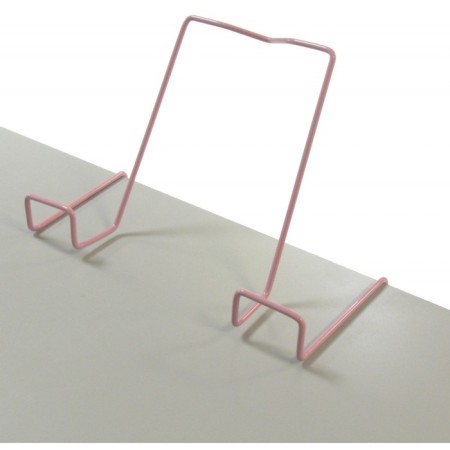 Book stand, metal, for a desk up to 20 mm thick, pink-1