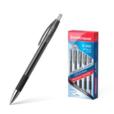 Gel pen Erichkrause R-301 Original Gel Matic & Grip Black, 0.5 mm, automatic